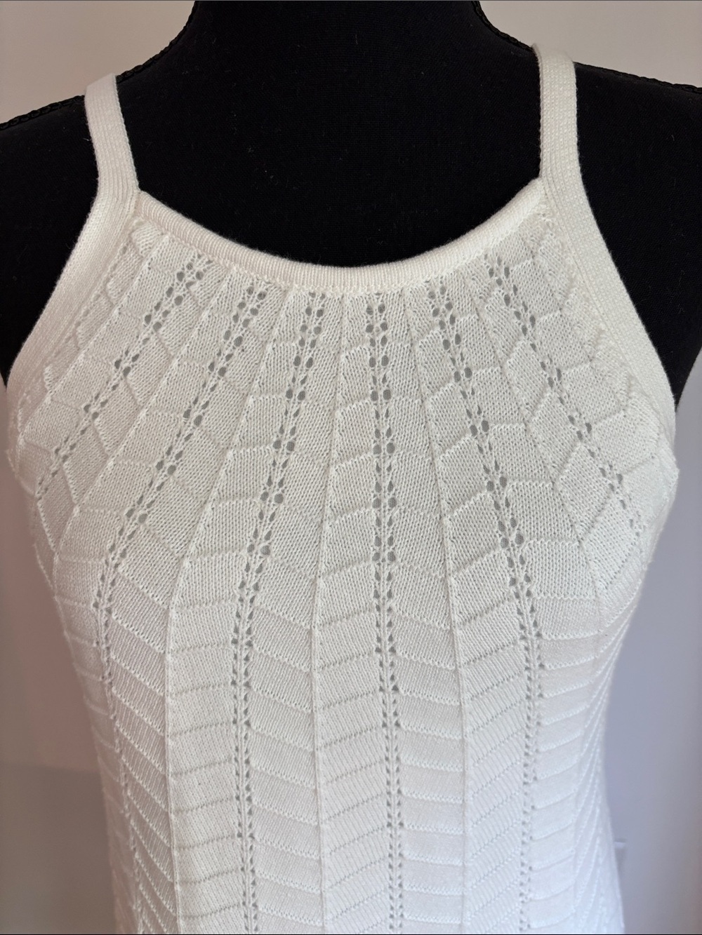LOFT white sweater tank dress FLAWLESS NWOT size XS fully lined! Beach wedding! - Picture 2 of 3